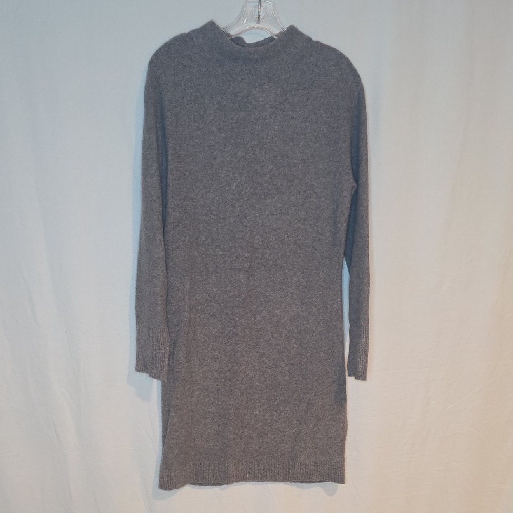 Ann Taylor Charcoal Turtleneck Sweater Dress